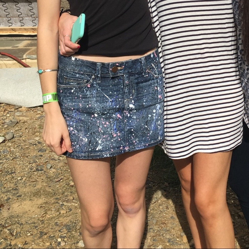 Gap Paint Splattered Miniskirt (sz. 0)